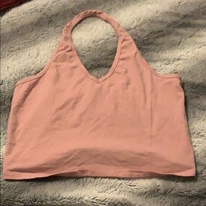 cropped pink tank